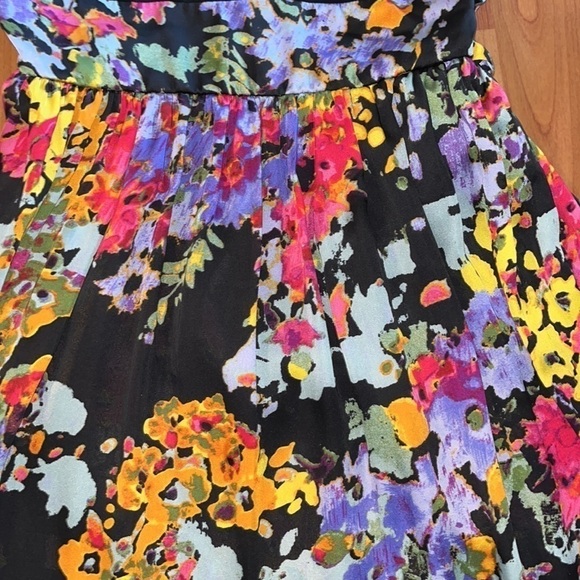 Maurices juniors sleeveless dress black top floral bottom size 3 - Picture 3 of 9